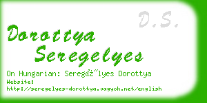 dorottya seregelyes business card